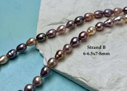 6.5-7x7-9 mm AAAA Very Rare Natural Dark Mauve Pink Freshwater Baroque/Edison Pearl Beads High Luster Genuine Purple Edison Pearl #P3626