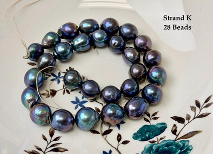 One-Of-A-Kind 12-14x13-17 mm AA Rare Rainbow Peacock Freshwater Edison Baroque Pearls High Luster Teardrop Edison Pearl Beads #P3681