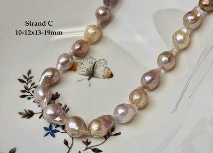 One-Of-A-Kind 10-15x13-21 mm AA Rare Natural Mauve Pink Freshwater Baroque Pearls High Luster Teardrop Pearl Beads #P3721