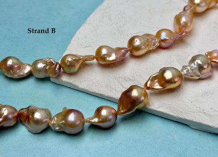One-Of-A-Kind 10-15x13-21 mm AA Rare Natural Mauve Pink Freshwater Baroque Pearls High Luster Teardrop Pearl Beads #P3721