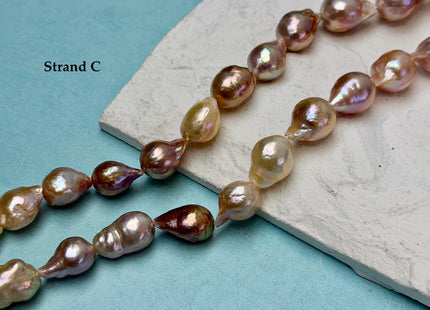 One-Of-A-Kind 10-15x13-21 mm AA Rare Natural Mauve Pink Freshwater Baroque Pearls High Luster Teardrop Pearl Beads #P3721