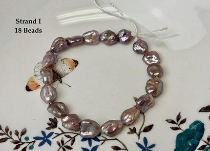 One-Of-A-Kind 8-10x9-16 mm AAA Half Strand Rare Natural Dark Mauve Pink Keshi High Luster Nugget Large Hole 1.5mm Freshwater Pearls #P3691
