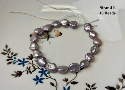 One-Of-A-Kind 8-10x9-16 mm AAA Half Strand Rare Natural Dark Mauve Pink Keshi High Luster Nugget Large Hole 1.5mm Freshwater Pearls #P3691