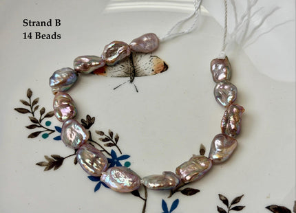 One-Of-A-Kind 8-10x9-16 mm AAA Half Strand Rare Natural Dark Mauve Pink Keshi High Luster Nugget Large Hole 1.5mm Freshwater Pearls #P3691