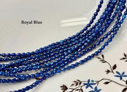 3x4-5 mm Blue Pink Purple Gray Color Small Baby Keshi Baroque Freshwater Pearls Tiny Keshi Pearl Beads 15 Inch Strand #P3692