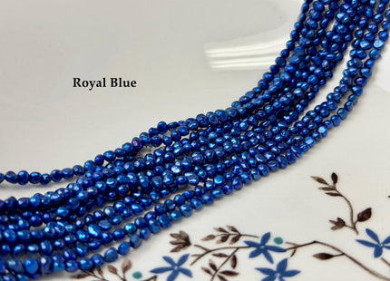 2.5x3-3.5 mm AA Purple Pink Blue Potato Nugget Freshwater Seed Pearl Beads Genuine Tiny Seed Pearl Beads 14 Inches #P3693