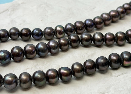 9.5-10 mm Large Hole Potato Gray Peacock Freshwater Pearl Beads Hole Size 2.2 mm Genuine Large Hole Freshwater Pearls #1563