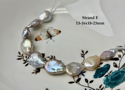 One-Of-A-Kind 12-26 mm Natural Mauve Pink Seaweed Freshwater Round Baroque Coin Pearls High Luster Large 2.1mm Hole Beads #P3722