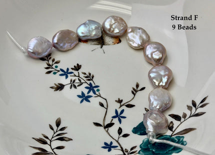 One-Of-A-Kind 12-26 mm Natural Mauve Pink Seaweed Freshwater Round Baroque Coin Pearls High Luster Large 2.1mm Hole Beads #P3722