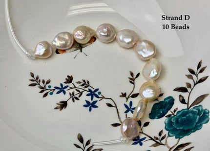 One-Of-A-Kind 12-26 mm Natural Mauve Pink Seaweed Freshwater Round Baroque Coin Pearls High Luster Large 2.1mm Hole Beads #P3722