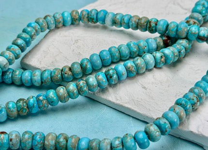 5x8 mm Smooth Rondelle Impression Sea Sediment Jasper Gemstone Beads Rainbow Pink Green Turquoise Blue Purple Color #4892