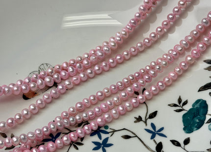 5mm AA Baby Pink Off Round/Potato Freshwater Pearl Beads 90 Beads #P3723
