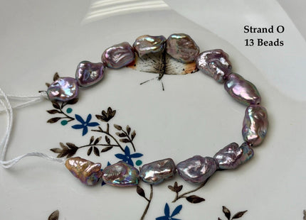 One-Of-A-Kind 8-12x12-18 mm AA Half Strand Rare Natural Dark Mauve Pink Keshi High Luster Nugget Large Hole 1.5mm Freshwater Pearls #P3713