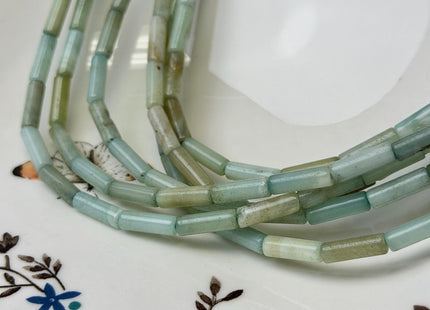 4x12-13 mm Tube Shape Natural Amazonite Gemstone Beads Genuine Amazonite Gemstones Loose Beads 15.5 Inches Strand #2988