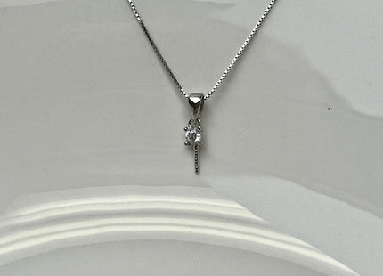 One Piece 925 Sterling Silver/Gold Pendant Setting Findings W/CZ For Half Drilled Pearls #10403
