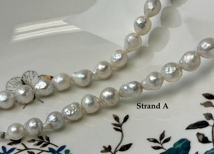 8-9 mm Natural White Edison Baroque Freshwater Pearl Beads #P3724