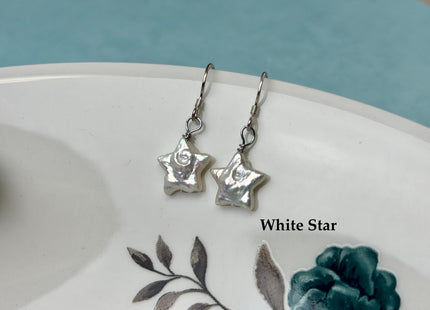 Natural White/Dark Mauve Or Peacock Baroque Pearl Hook Earring W/925 Sterling Silver Bridal Jewelry #ER0005