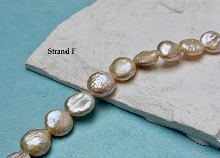 One-Of-A-Kind 14-22 mm Natural Mauve Pink Seaweed Freshwater Round Baroque Coin Pearls High Luster Large 2.1mm Hole Beads #P3716