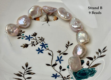 One-Of-A-Kind 14-22 mm Natural Mauve Pink Seaweed Freshwater Round Baroque Coin Pearls High Luster Large 2.1mm Hole Beads #P3716