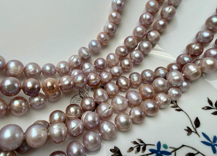 40 Inches Hand Knotted 9-10 mm Potato Natural Pink Color Freshwater Pearl Necklaces Long Pearl Necklace #1678