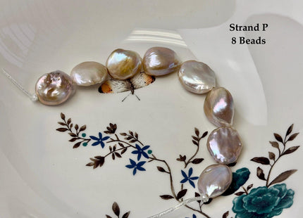 One-Of-A-Kind 12-26 mm Natural Mauve Pink Seaweed Freshwater Round Baroque Coin Pearls High Luster Large 2.1mm Hole Beads #P3722