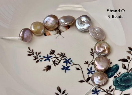 One-Of-A-Kind 12-26 mm Natural Mauve Pink Seaweed Freshwater Round Baroque Coin Pearls High Luster Large 2.1mm Hole Beads #P3722
