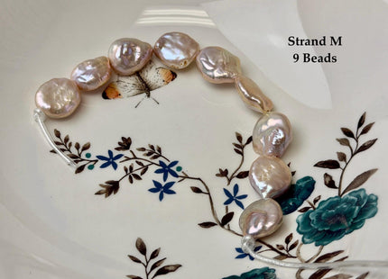 One-Of-A-Kind 12-26 mm Natural Mauve Pink Seaweed Freshwater Round Baroque Coin Pearls High Luster Large 2.1mm Hole Beads #P3722