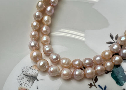 8-10 mm Natural Pink Edison Baroque Freshwater Pearl Beads Genuine Tear Drop Shape Small Edison Pearls #P2606