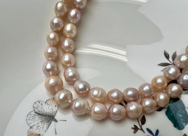 8-10 mm Natural Pink Edison Baroque Freshwater Pearl Beads Genuine Tear Drop Shape Small Edison Pearls #P2606