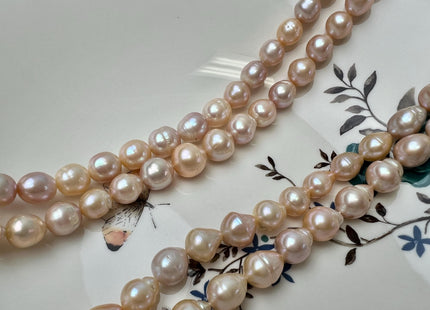 8-10 mm Natural Pink Edison Baroque Freshwater Pearl Beads Genuine Tear Drop Shape Small Edison Pearls #P2606