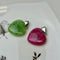 Gemstone Heart Shape Charms for Necklace Jade Gemstone Pendant for Jewelry Making, 20x23mm #CR0108