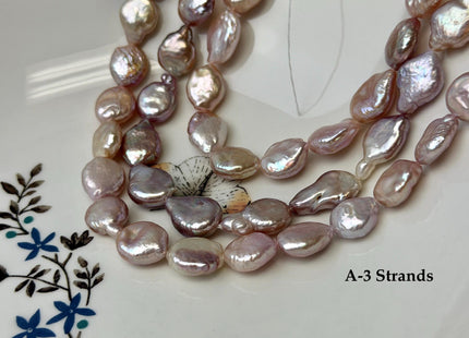 Lot Sale 3-4 Strands AA Natural Mauve Pink Freshwater Round/Tear Drop Coin Pearls 15 Inch Strand #P3728