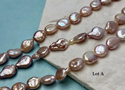 Lot Sale 3-4 Strands AA Natural Mauve Pink Freshwater Round/Tear Drop Coin Pearls 15 Inch Strand #P3728