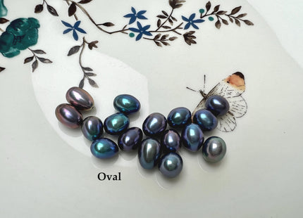 One Piece AAA 7-8x9-12 mm Quality High Luster Tear Drop/Oval Half Drilled Freshwater Pearl #1640