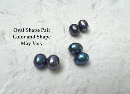 One Piece AAA 7-8x9-12 mm Quality High Luster Tear Drop/Oval Half Drilled Freshwater Pearl #1640
