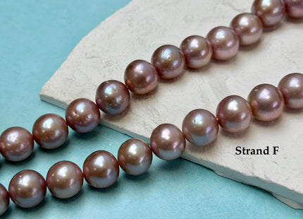 13-18 mm AAA Very Rare Natural Dark Mauve Pink Freshwater Perfect Round Jumbo Size Edison Pearl Beads 16 Inches #P3727