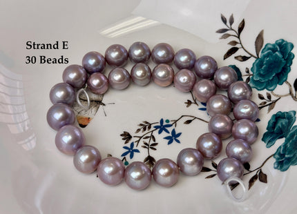 13-18 mm AAA Very Rare Natural Dark Mauve Pink Freshwater Perfect Round Jumbo Size Edison Pearl Beads 16 Inches #P3727