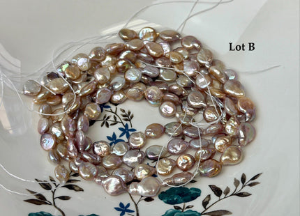 Lot Sale 3-4 Strands AA Natural Mauve Pink Freshwater Round/Tear Drop Coin Pearls 15 Inch Strand #P3728