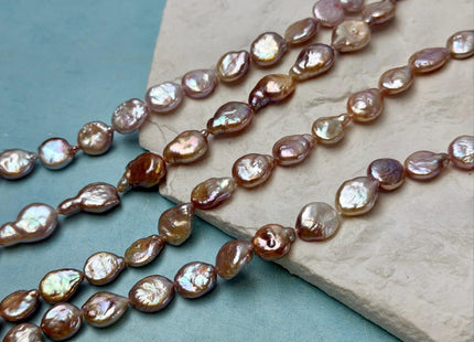 Lot Sale 3-4 Strands AA Natural Mauve Pink Freshwater Round/Tear Drop Coin Pearls 15 Inch Strand #P3728