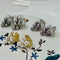Natural White Mauve Pink Freshwater Pearl Grape Stud Cluster Earring .925 Sterling Silver Bridal Earrings #10047-N