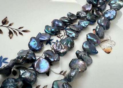 11x12-14 mm Rainbow Peacock Color Keshi Nugget Freshwater Pearl Very Rare Large Keshi Pearl #P3734