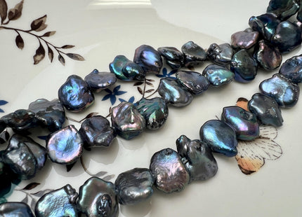 11x12-14 mm Rainbow Peacock Color Keshi Nugget Freshwater Pearl Very Rare Large Keshi Pearl #P3734