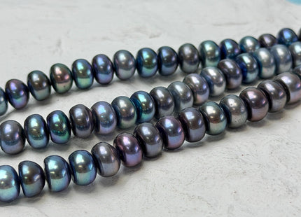 9 mm AAA High Luster Rainbow Peacock Round Button Freshwater Pearl Pearls High Luster Peacock #P3744