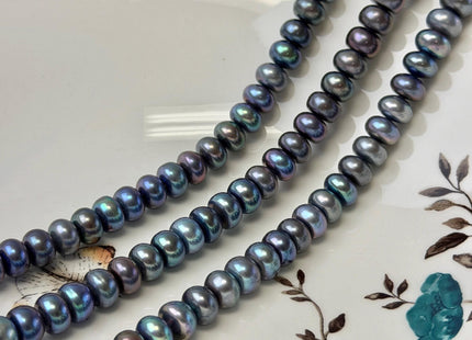 9 mm AAA High Luster Rainbow Peacock Round Button Freshwater Pearl Pearls High Luster Peacock #P3744