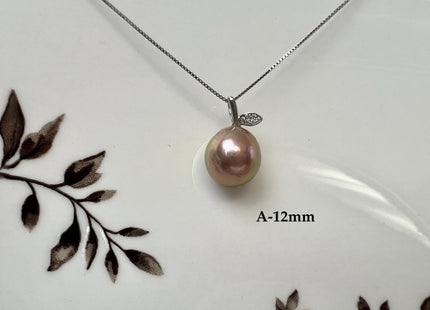 One-Of-A-Kind Rare Natural White Pink Baroque/Edison Pearl With .925 Sterling Silver/Gold Pendant #PD0018