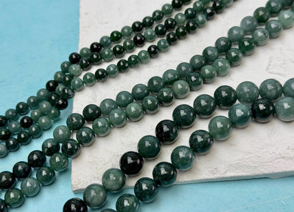 6mm 8mm 10mm Smooth Round Top Quality Guatemalan Green Jade Beads 15.5 Inches Strand #4929