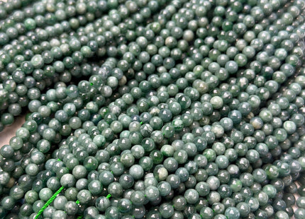 4mm Smooth Round Guatemalan Green Jade Beads 15 Inches Strand #4931