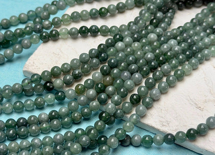 4mm Smooth Round Guatemalan Green Jade Beads 15 Inches Strand #4933