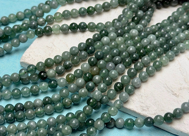 4mm Smooth Round Guatemalan Green Jade Beads 15 Inches Strand #4933