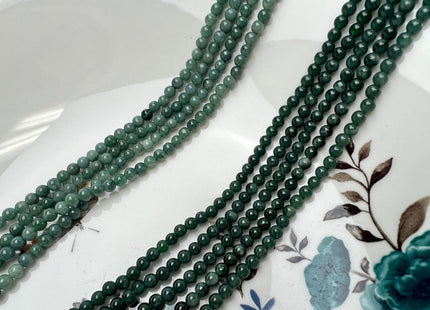 4mm Smooth Round Guatemalan Green Jade Beads 15.5 Inches Strand #4932